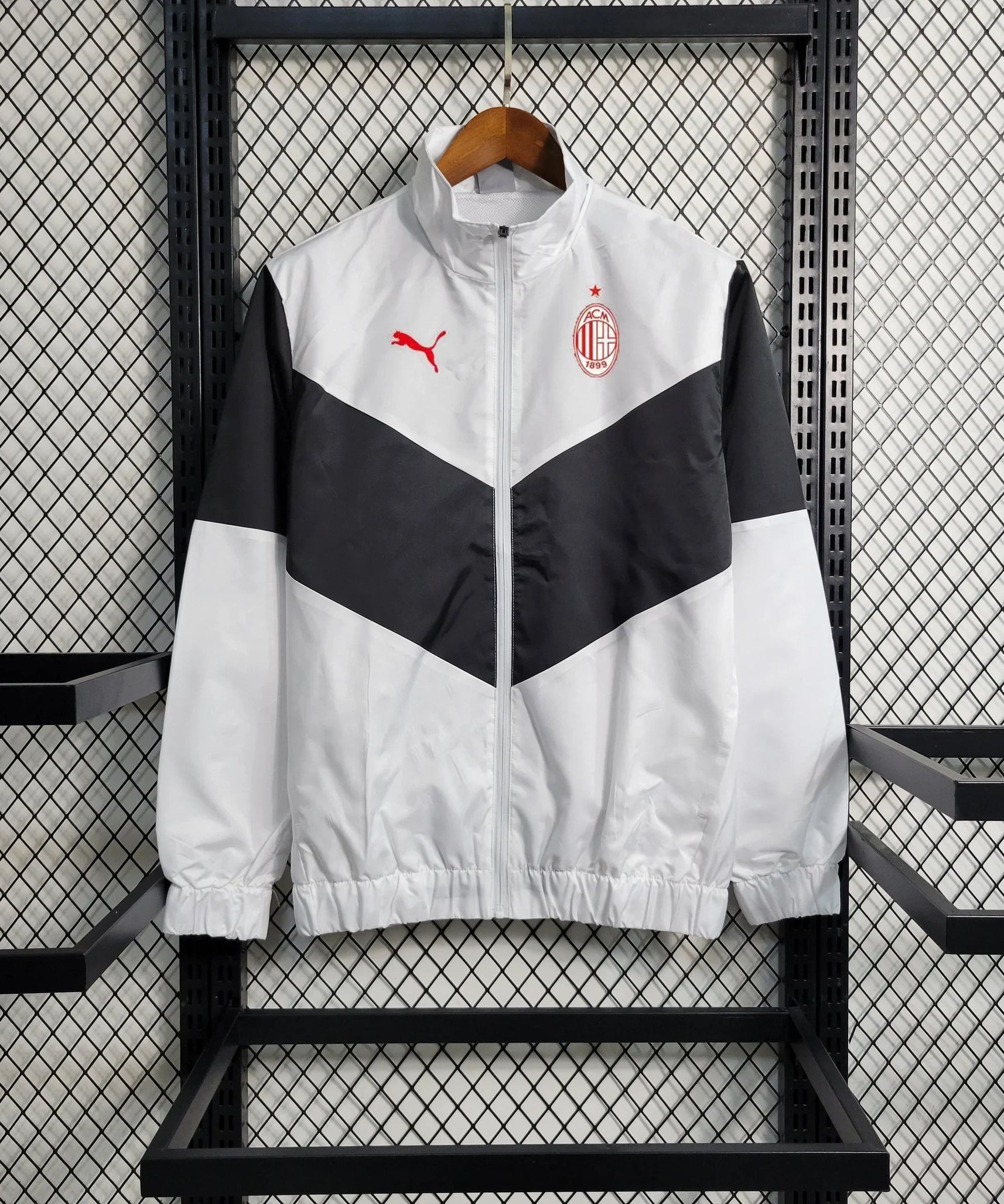 Milan Windbreaker Jacket 23/24 - White and Black