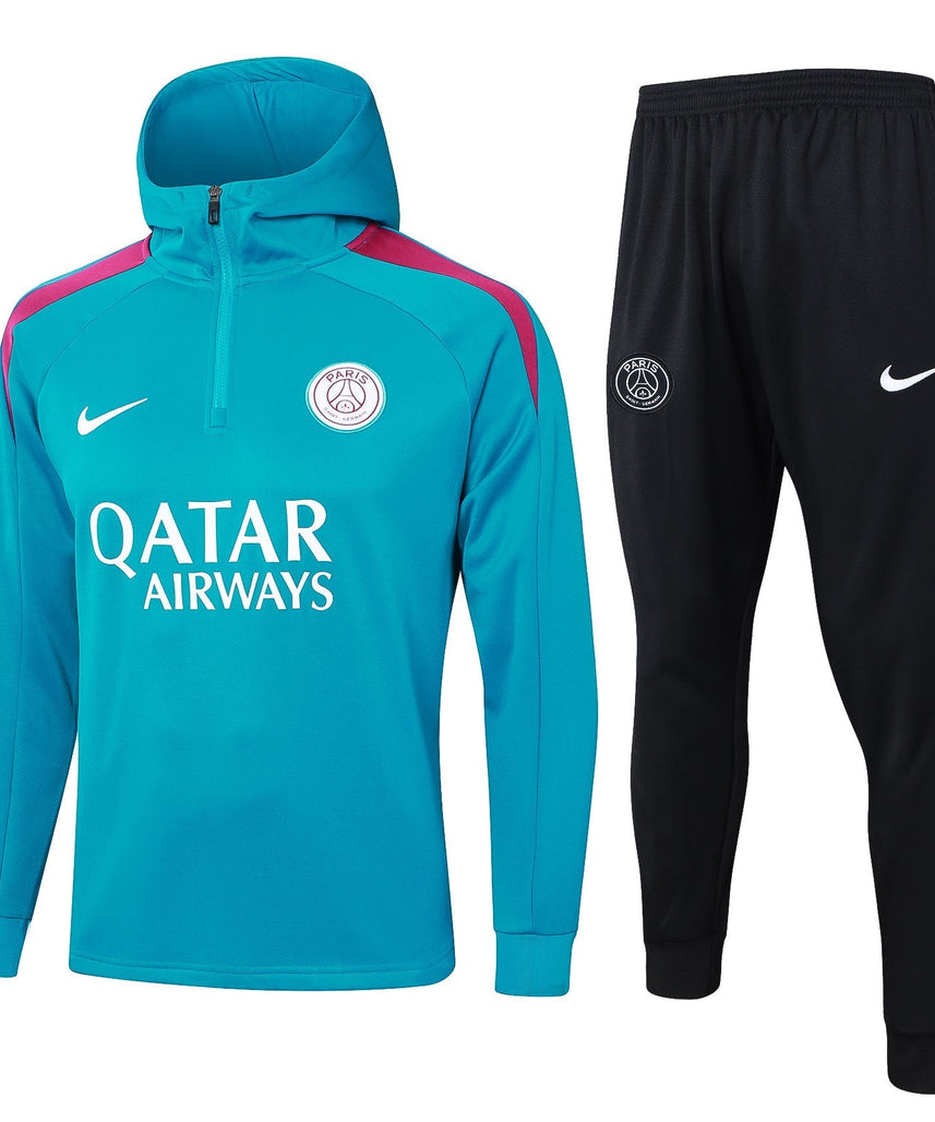PSG Light Blue and Black Tracksuit