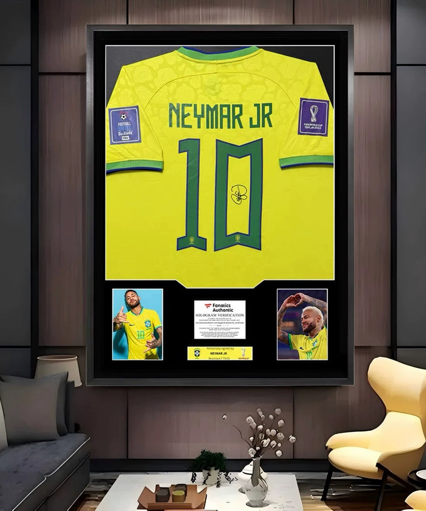 Neymar Brazil Signed Framed Jersey
