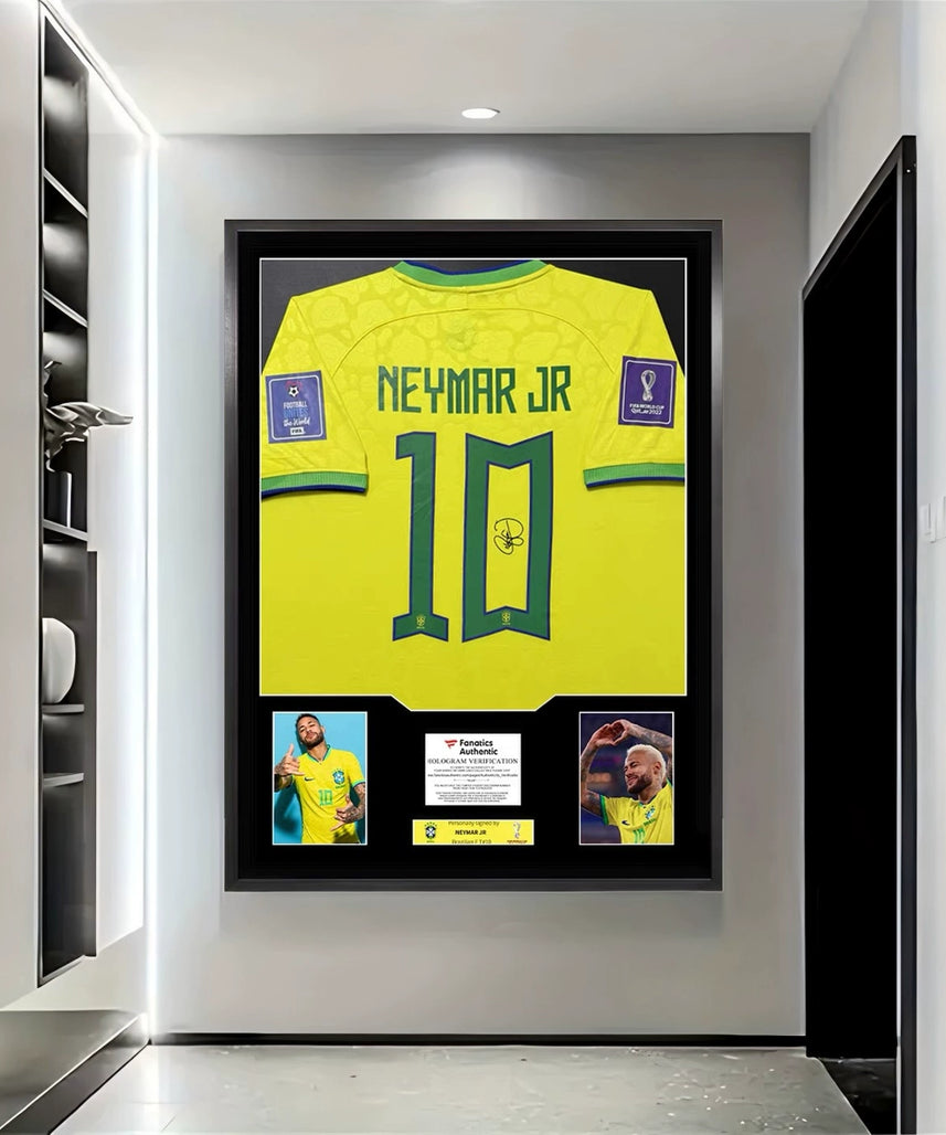 Neymar Brazil Signed Framed Jersey