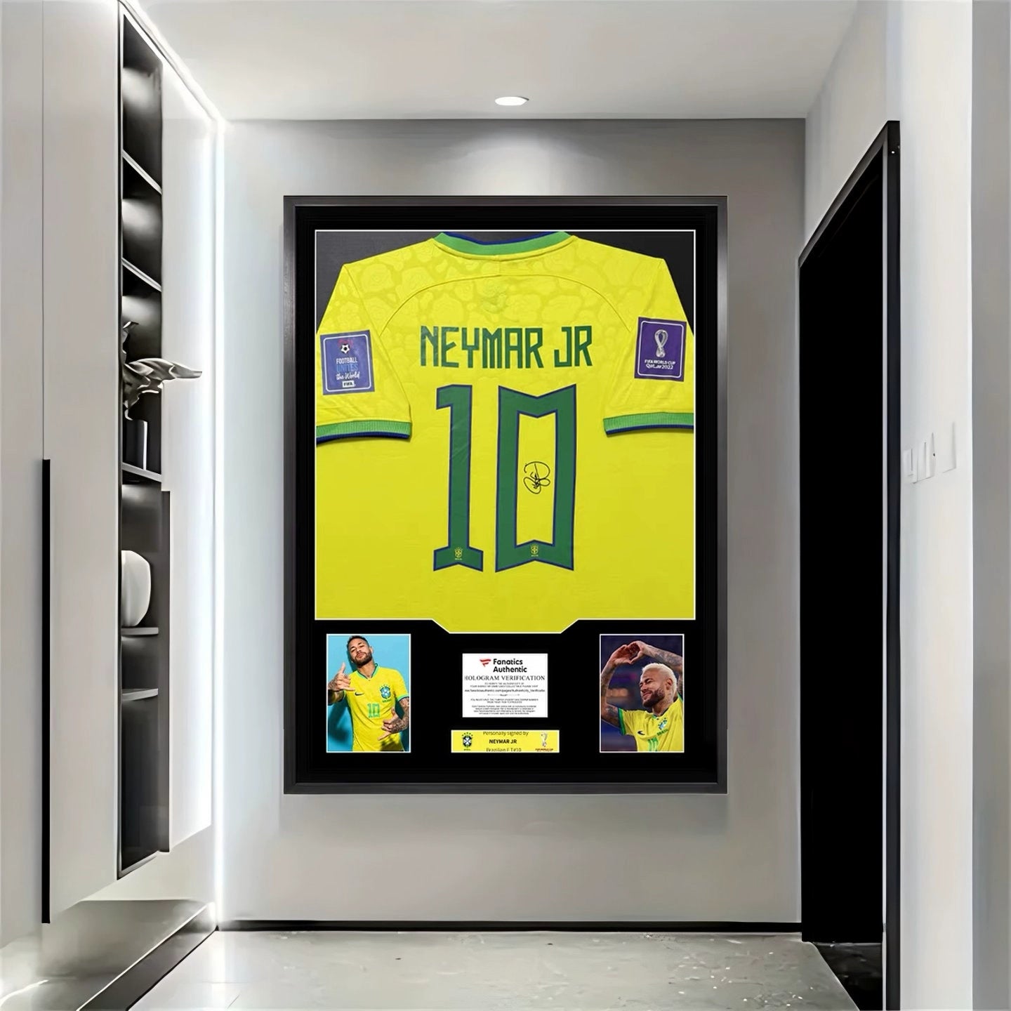 Neymar Brazil Signed Framed Jersey
