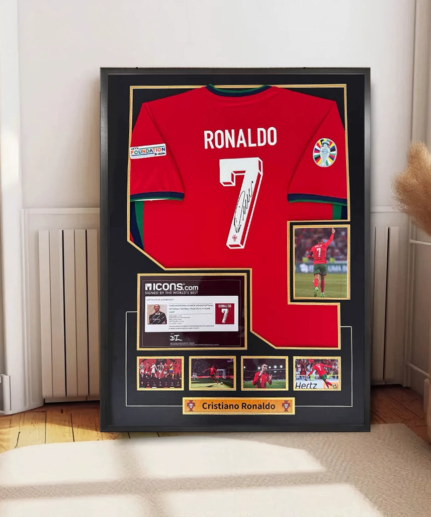 Cristiano Ronaldo Portugal Signed Framed Jersey