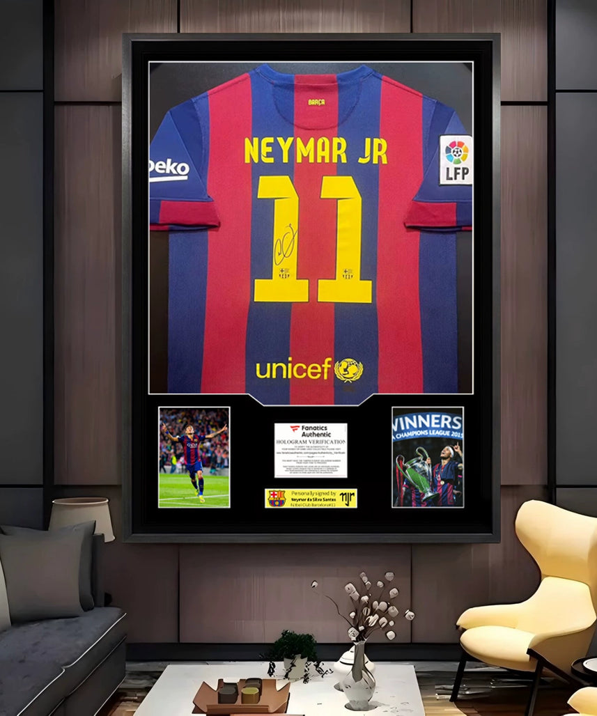 Neymar Signed Framed Jersey
