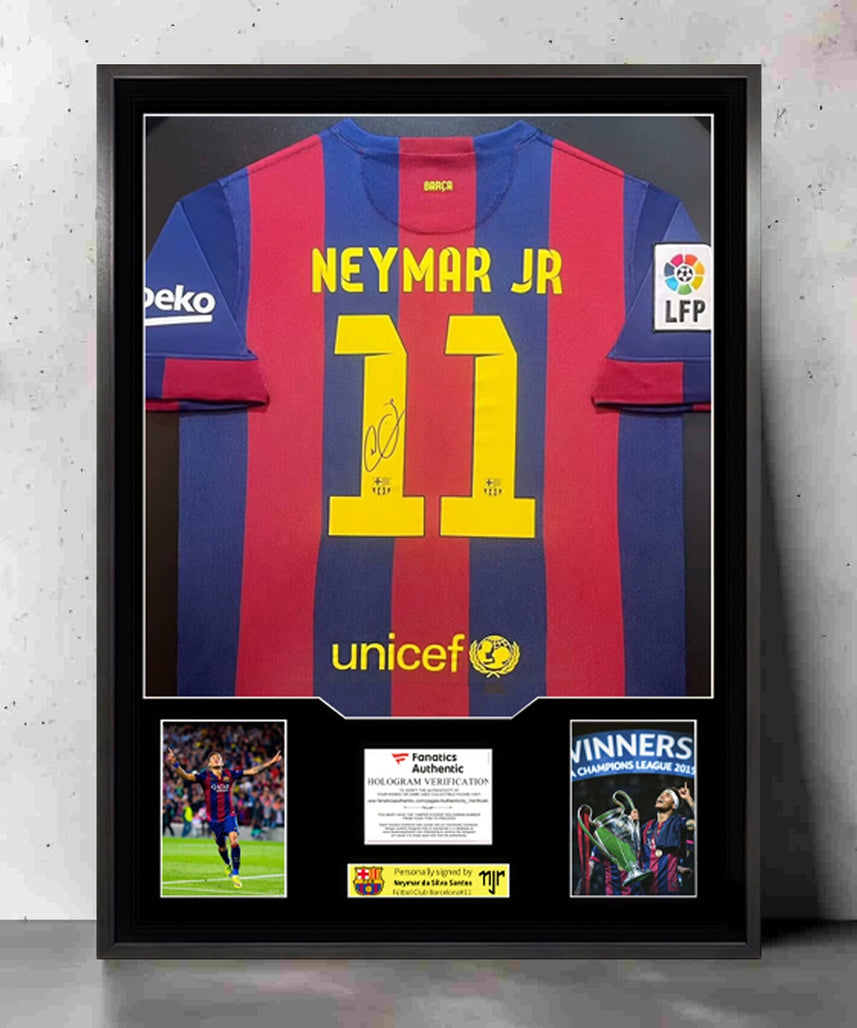 Neymar Signed Framed Jersey