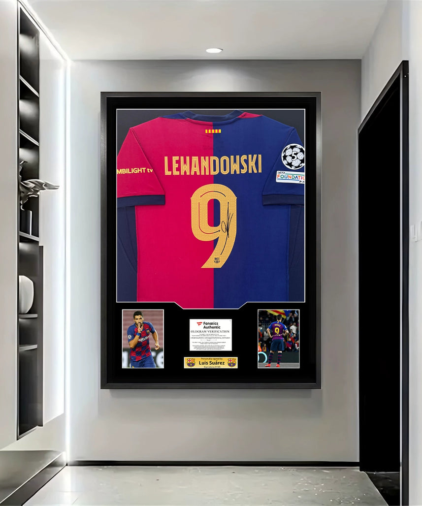 Lewandowski Barcelona Framed Signed Jersey