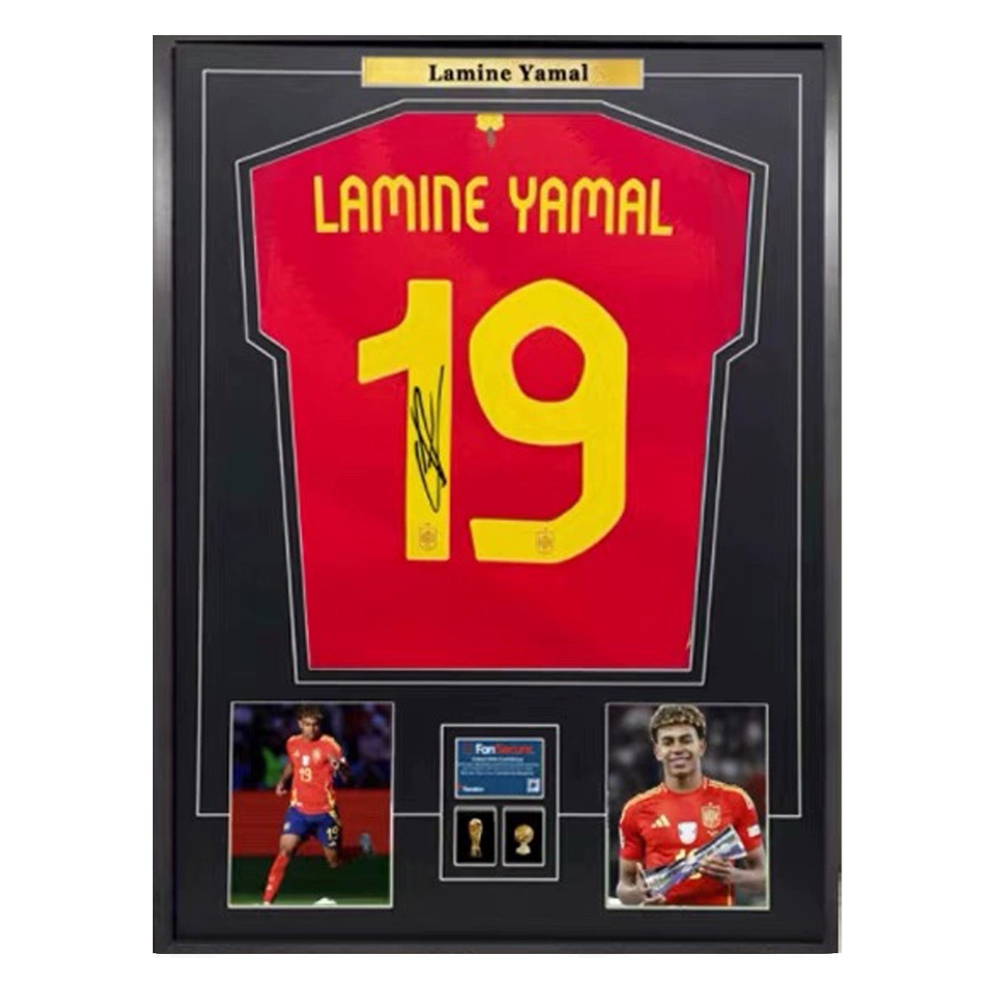 Lamine Yamal 19 Spain Signed Framed Jersey
