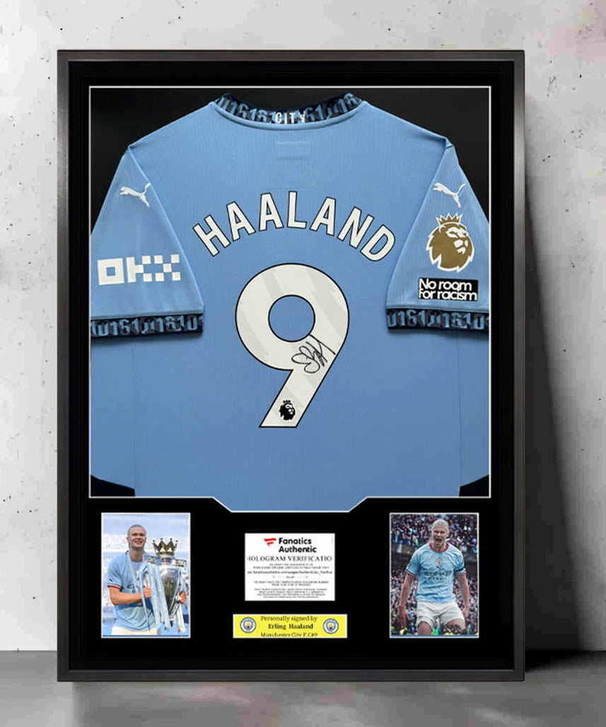 Haaland Framed Signed Jersey