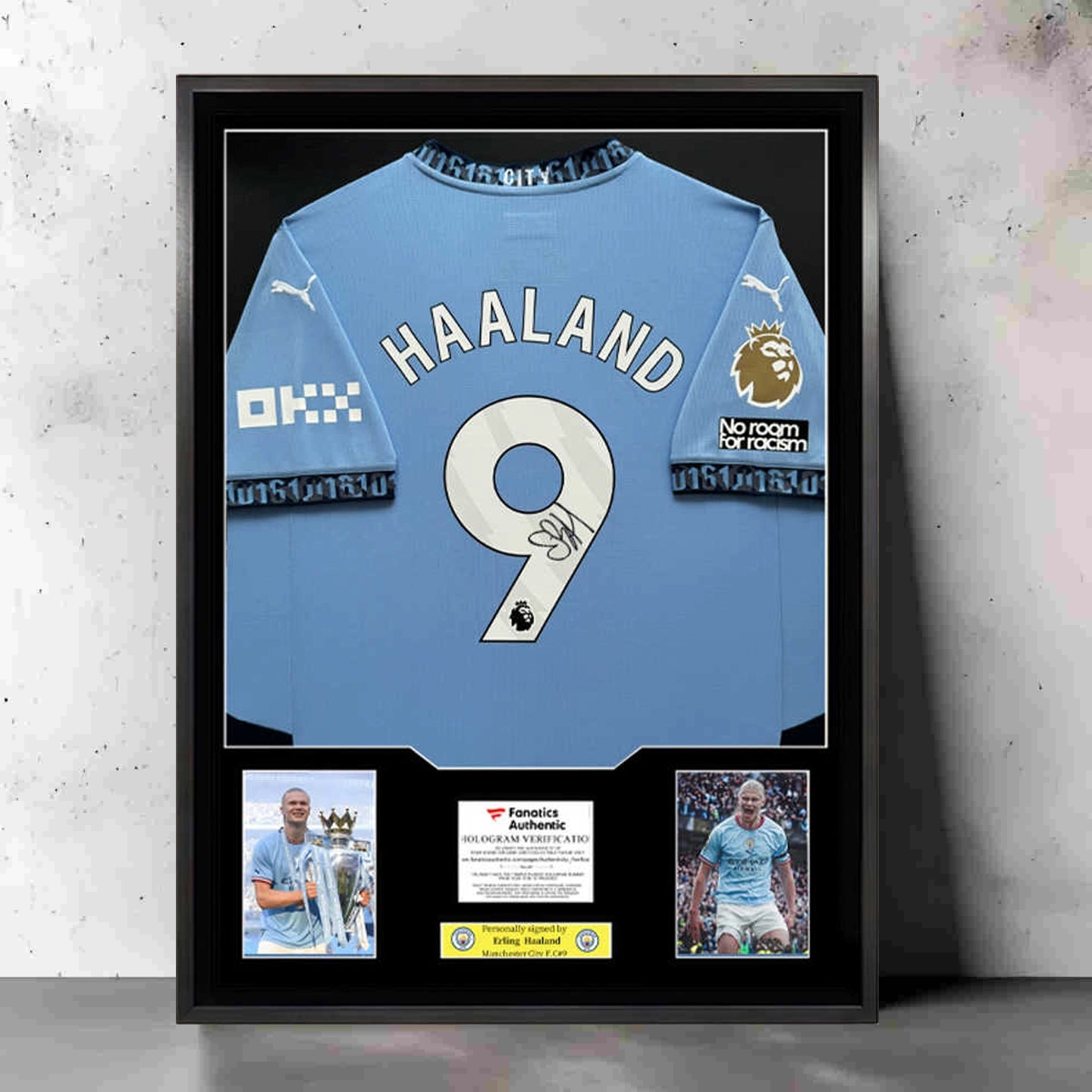Haaland Framed Signed Jersey