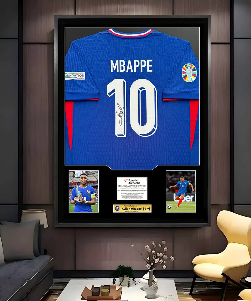Mbappe France Signed Framed Jersey