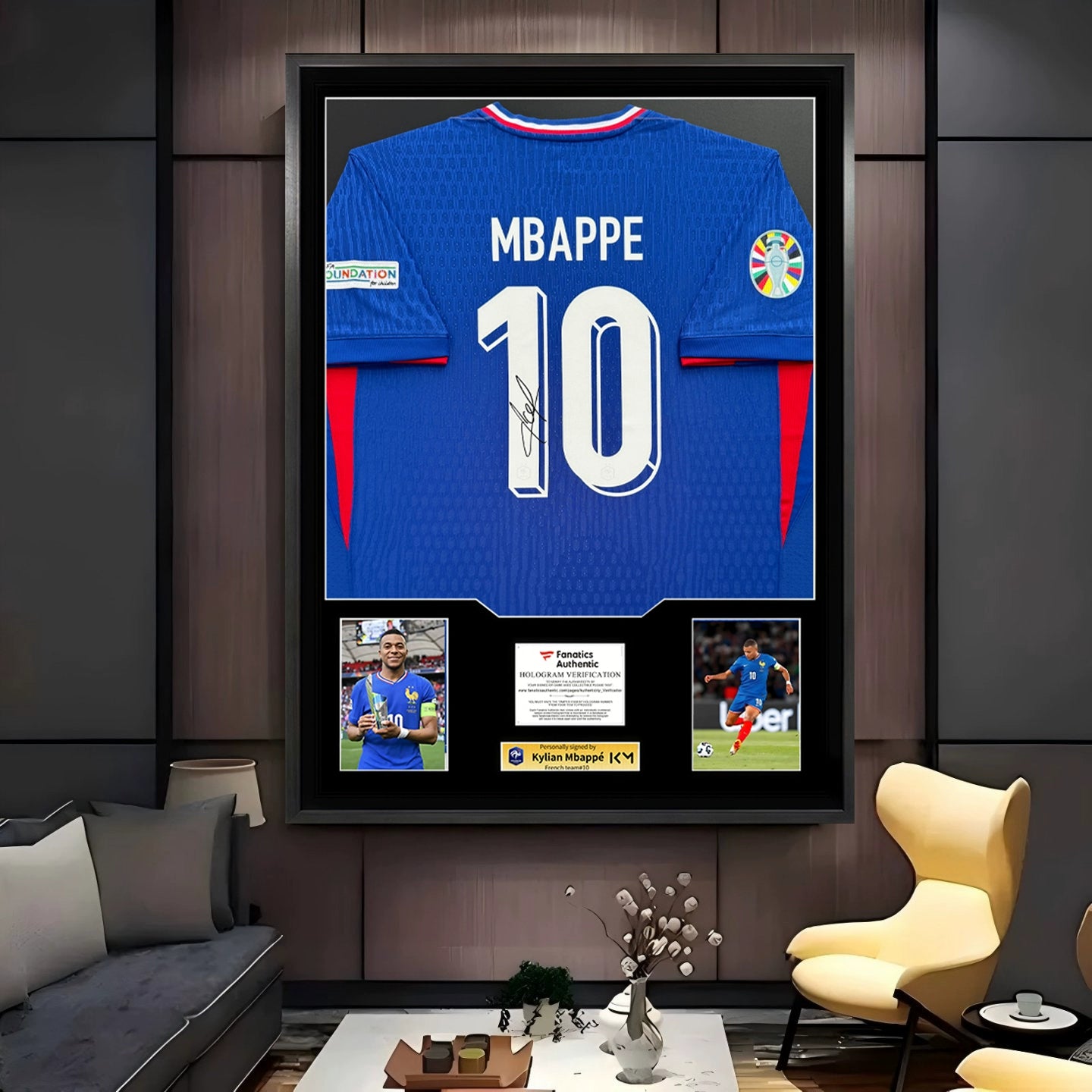 Mbappe France Signed Framed Jersey