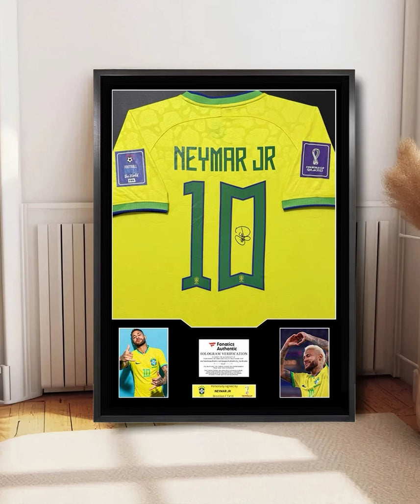 Neymar Brazil Signed Framed Jersey