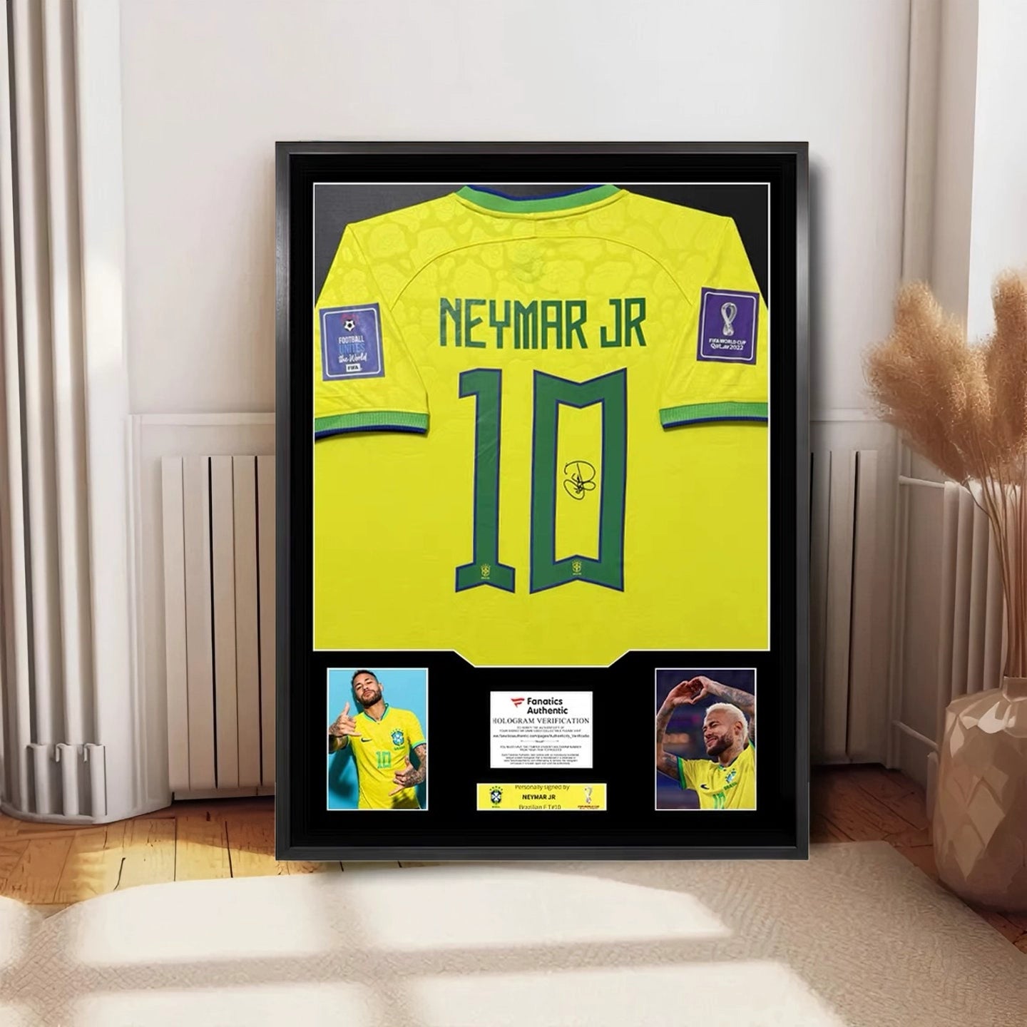 Neymar Brazil Signed Framed Jersey