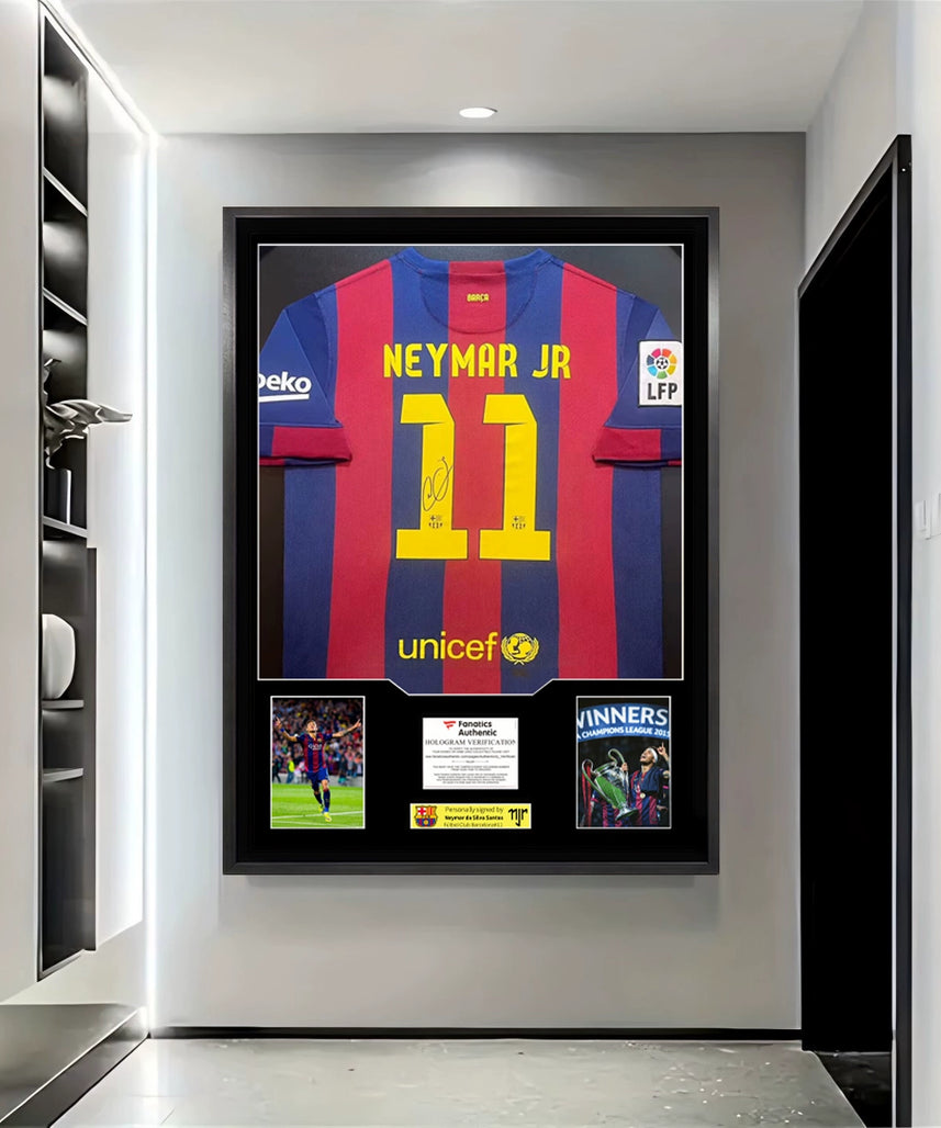 Neymar Signed Framed Jersey