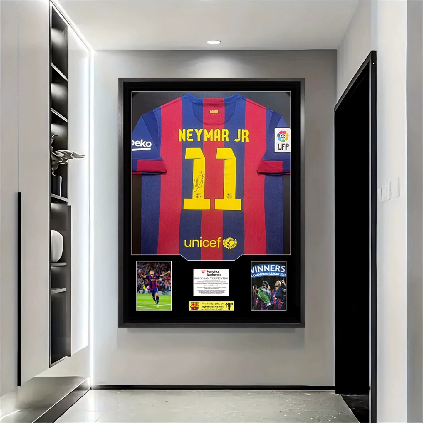 Neymar Signed Framed Jersey