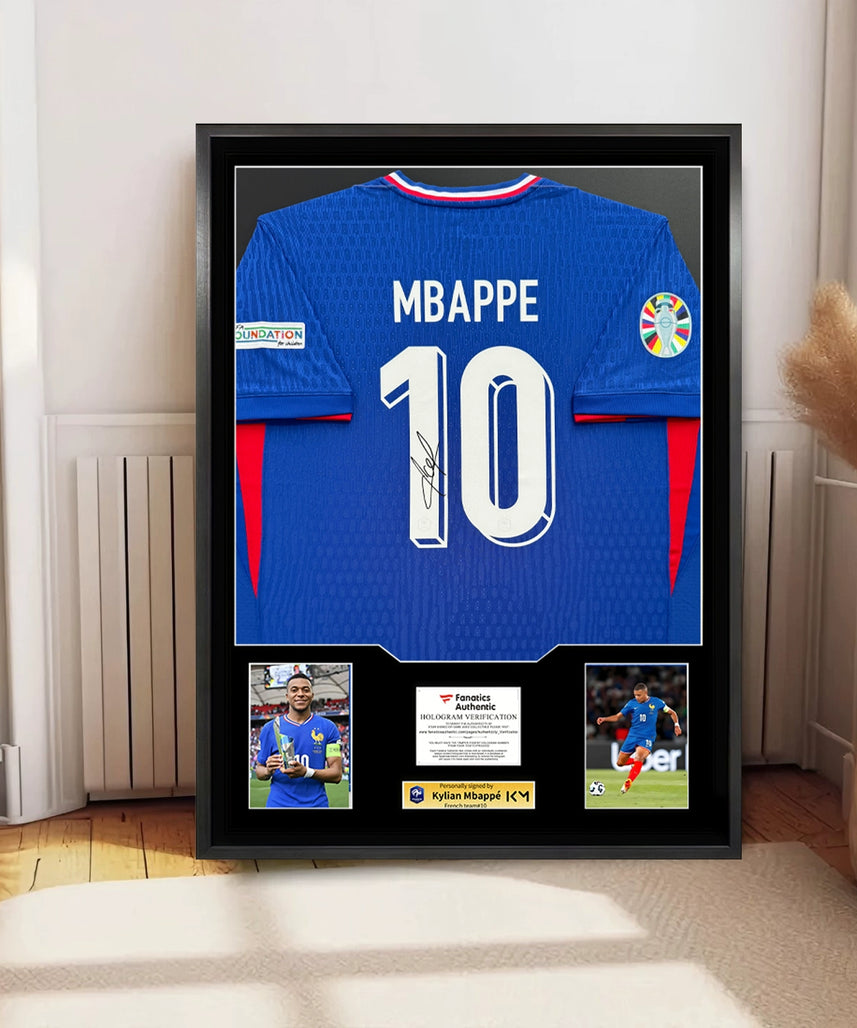 Mbappe France Signed Framed Jersey