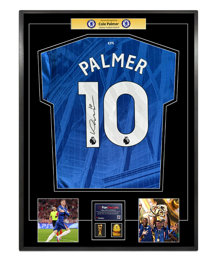 Cole Palmer Signed Framed Jersey