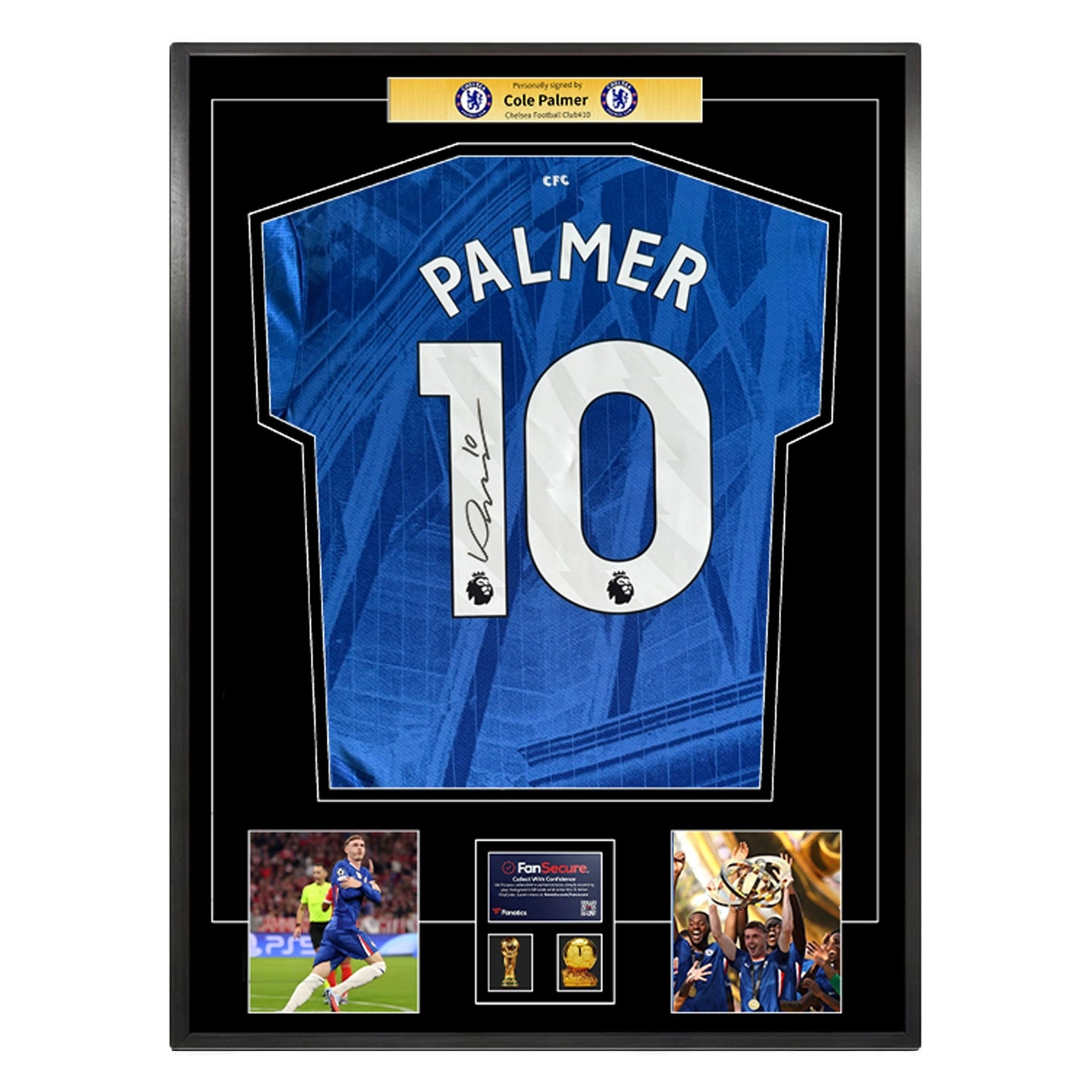 Cole Palmer Signed Framed Jersey