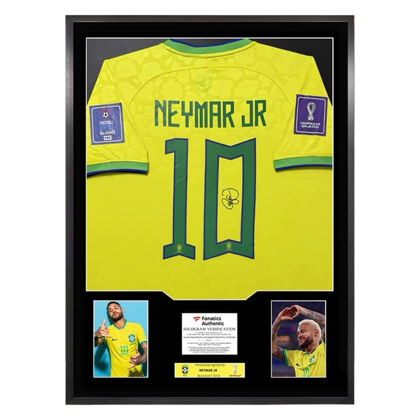 Neymar Brazil Signed Framed Jersey