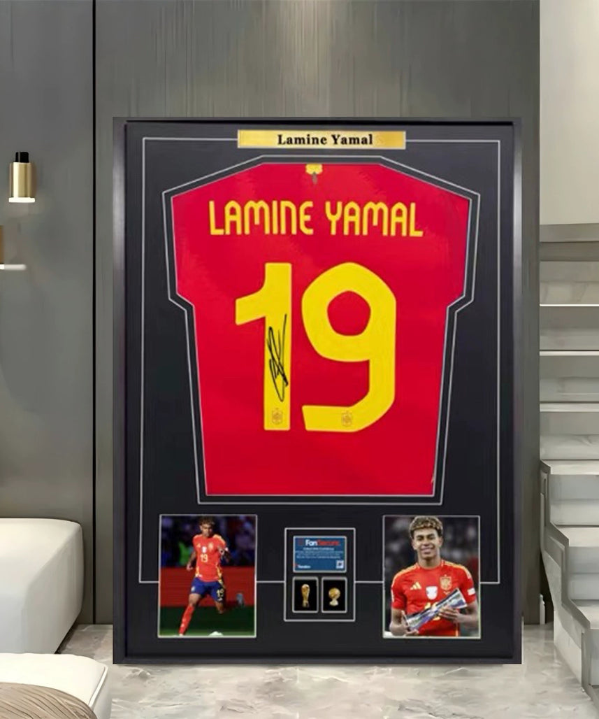 Lamine Yamal 19 Spain Signed Framed Jersey