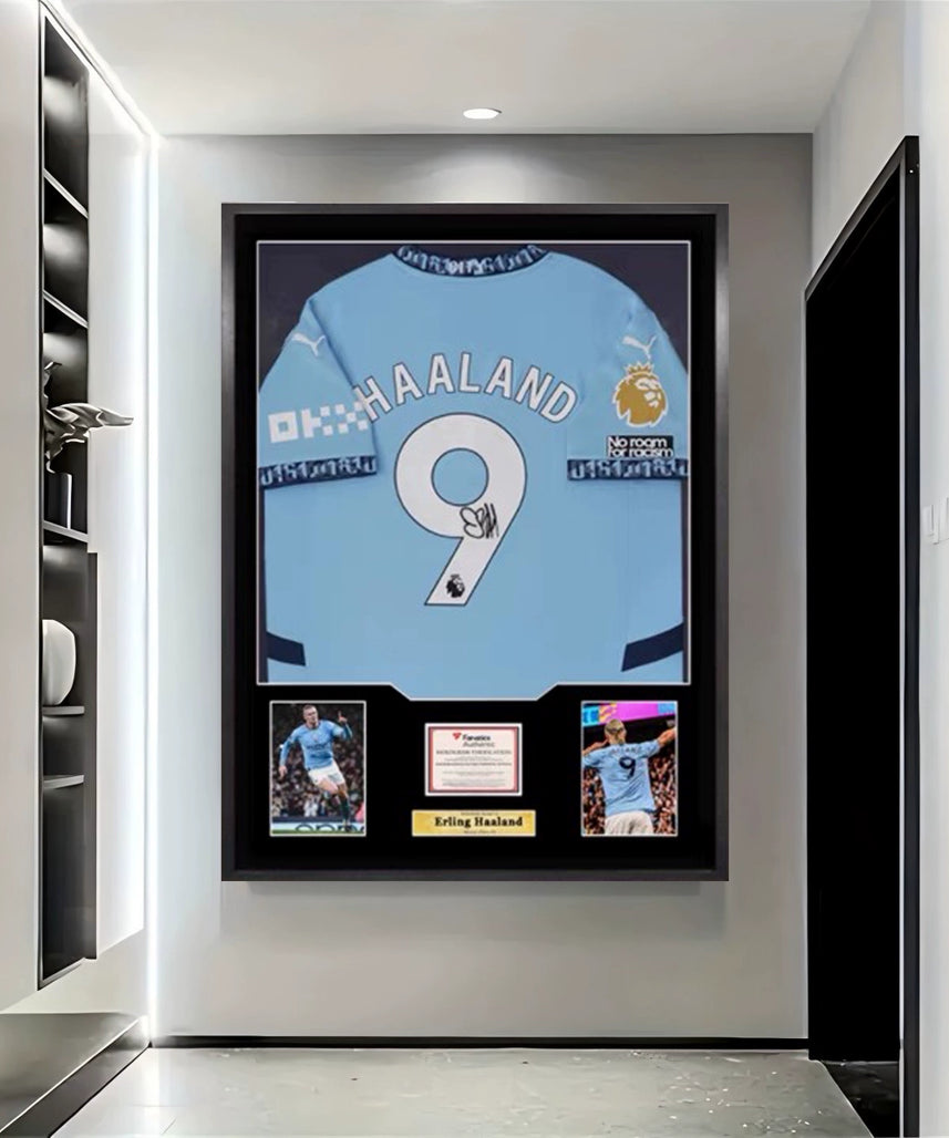 Haaland Framed Signed Jersey
