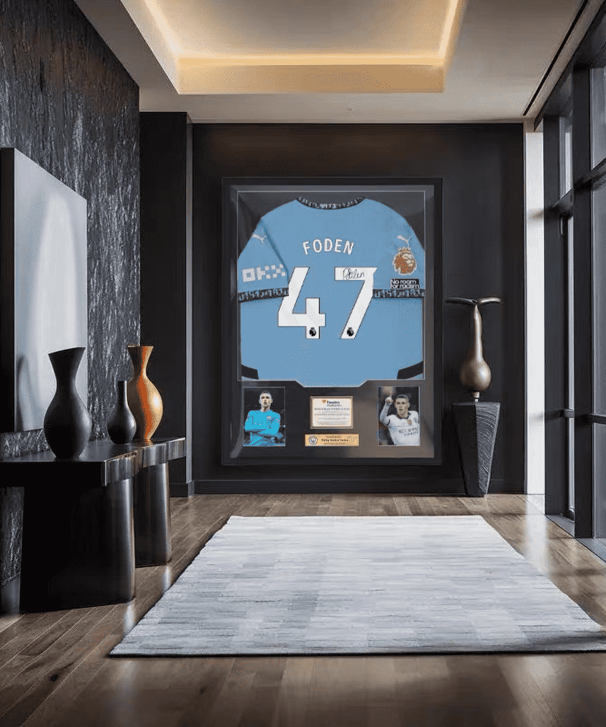 Phil Foden Framed Signed Jersey