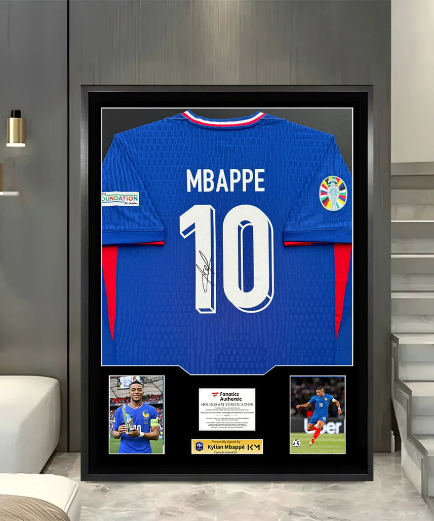 Mbappe France Signed Framed Jersey