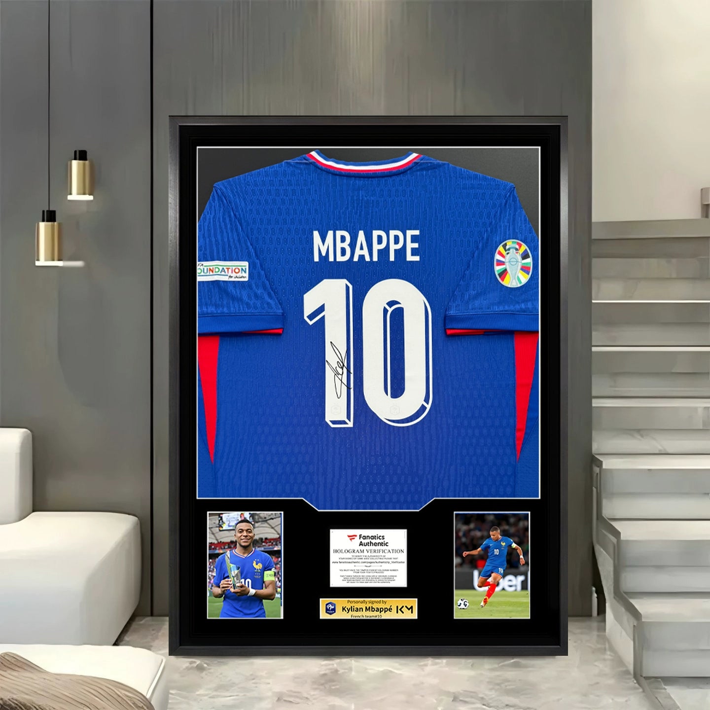 Mbappe France Signed Framed Jersey