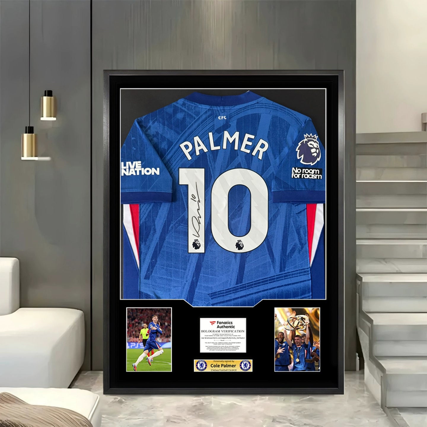 Cole Palmer Signed Framed Jersey