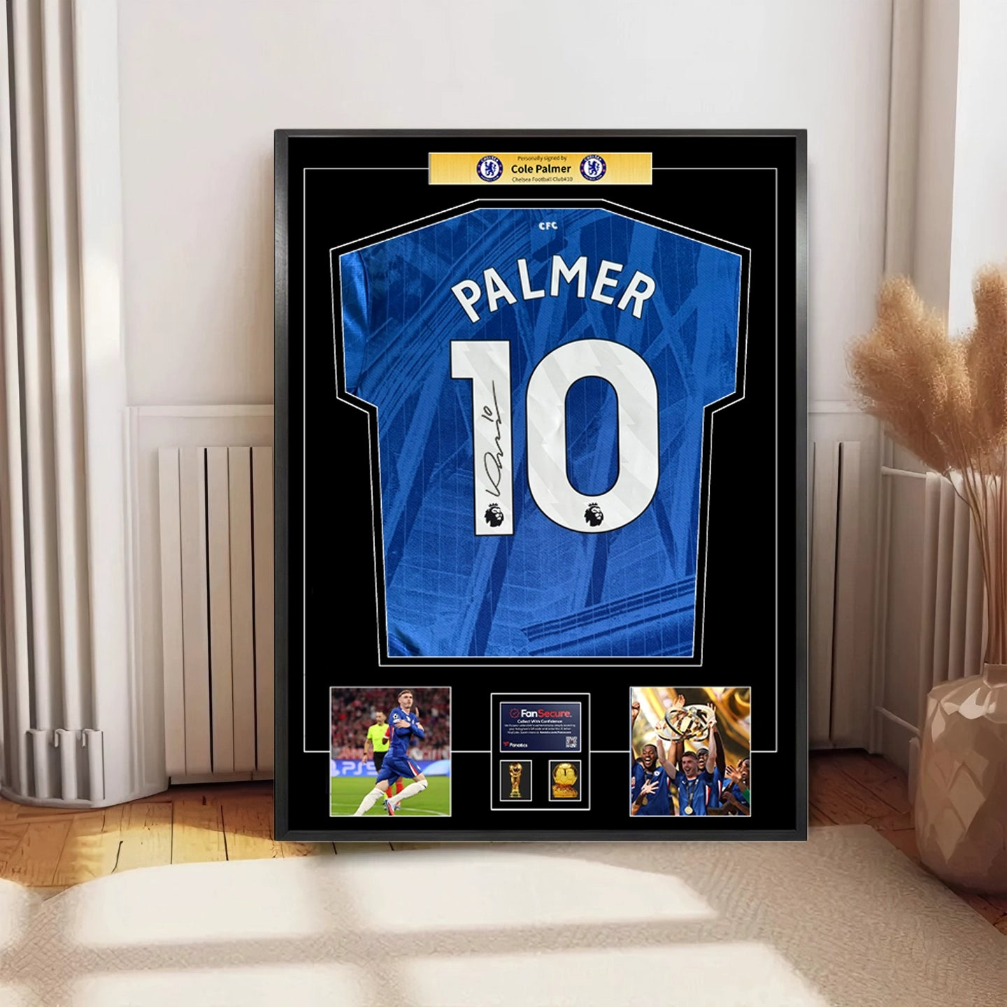Cole Palmer Signed Framed Jersey