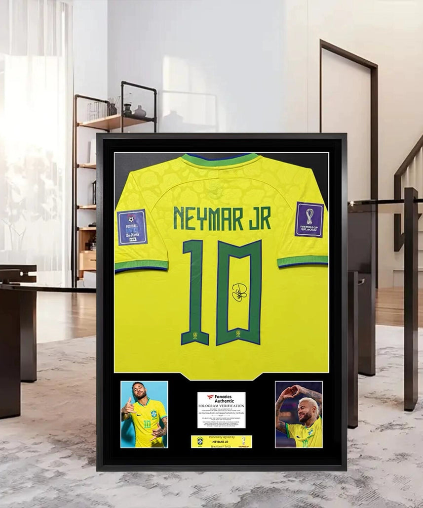 Neymar Brazil Signed Framed Jersey