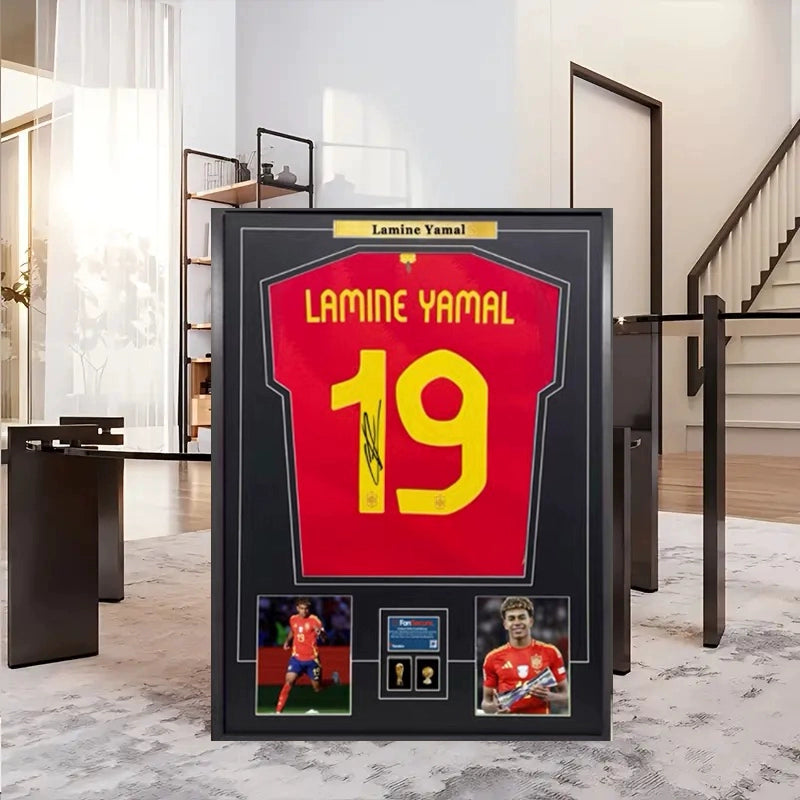 Lamine Yamal 19 Spain Signed Framed Jersey