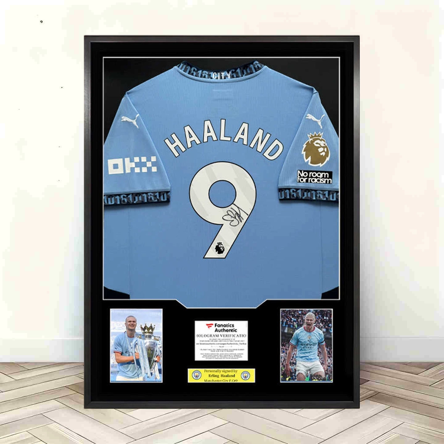 Haaland Framed Signed Jersey