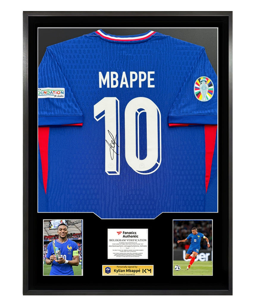Mbappe France Signed Framed Jersey